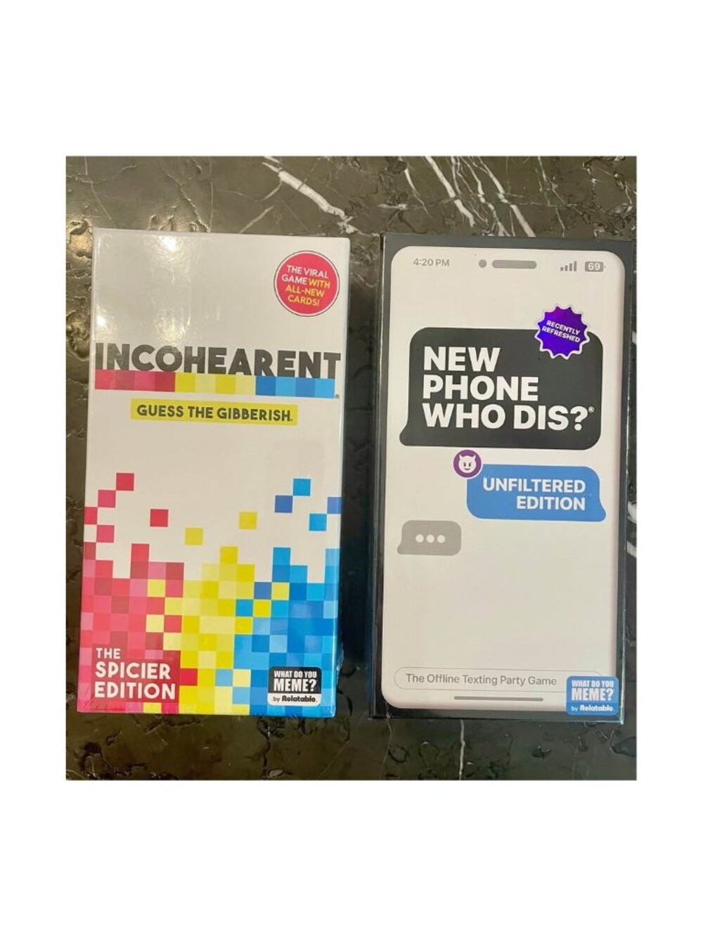 2 Games: INCOHEARENT & New Phone Who Dis?
